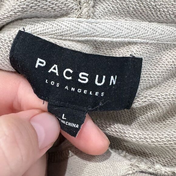 Pacsun Tan Pullover Hoodie Sweatshirt Men’s Large - Picture 2 of 3